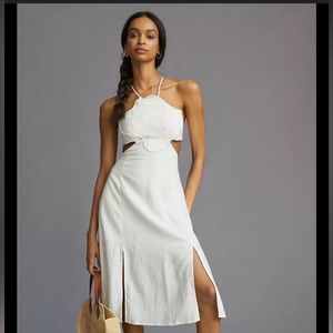 FARM Rio White Midi Dress